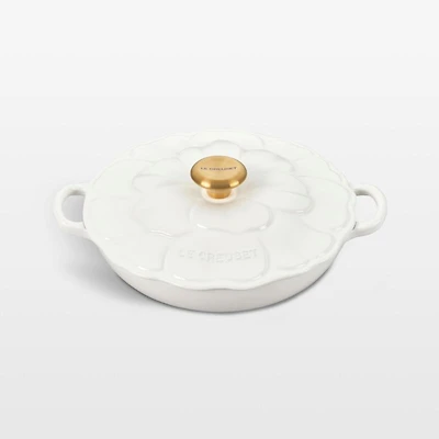 Le Creuset 2.25-Qt.Petal  White Enameled Cast Iron Braiser