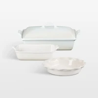 Le Creuset ® Meringue 4-Piece Heritage Rectangular Casserole Dishes and Pie Dish Set