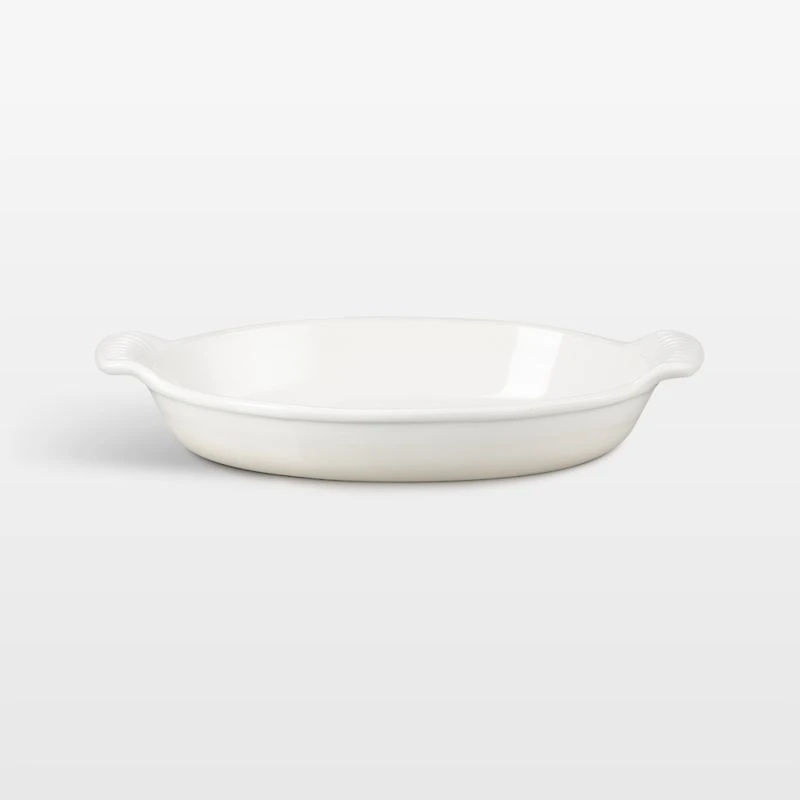 Le Creuset 1.6L Hertiage Oval Au Gratin in Meringue