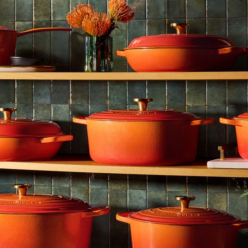 Le Creuset ® Signature 3.5L/3.75-Qt. Flamme Doree Braiser with Crucible Knob