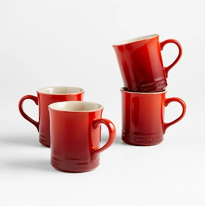 Le Creuset ® 14-oz. Cerise Mugs, Set of 4