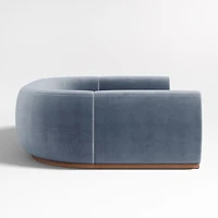 Leandro Slate Grey U-Shaped Dining Banquette with Rounded Corners