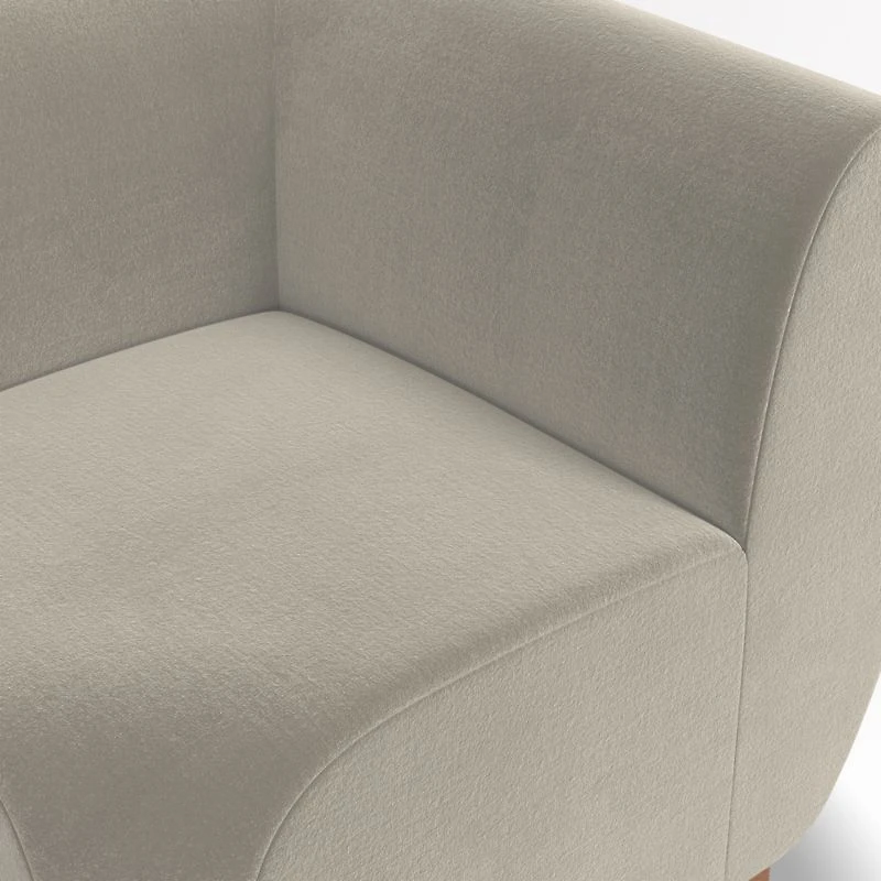 Leandro Tan Brown Single L-Shaped Loveseat Dining Banquette with Square Corner