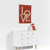 Leary "Love" Cotton and Wool Handwoven Wall Tapestry