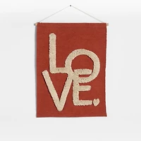 Leary "Love" Cotton and Wool Handwoven Wall Tapestry