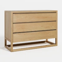 Leavitt Natural Oak Wood 3-Drawer Chest