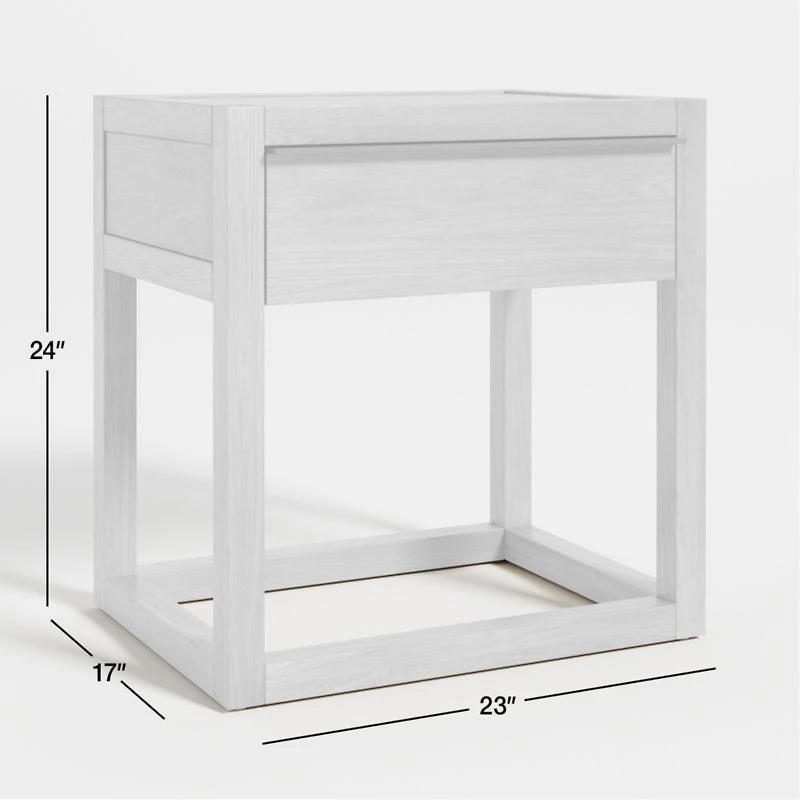 Leavitt Natural Oak Wood Nightstand with Drawer
