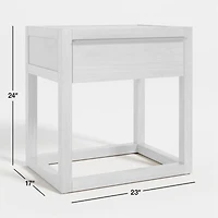 Leavitt Natural Oak Wood Nightstand with Drawer