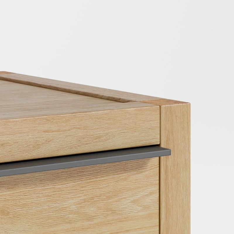 Leavitt Natural Oak Wood Nightstand with Drawer