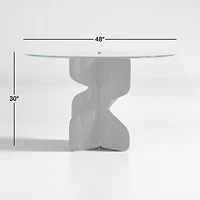 Lechuza Glass Top Round Dining Table