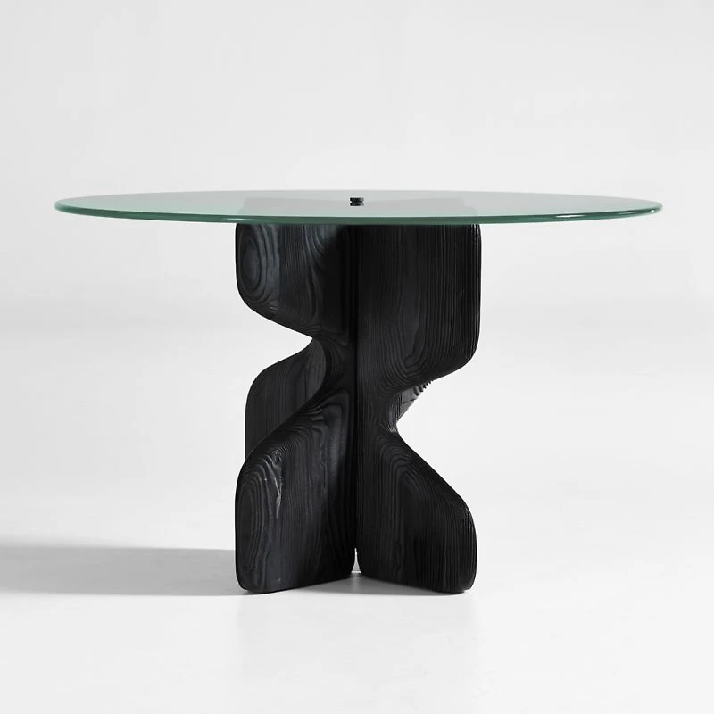 Lechuza Glass Top Round Dining Table