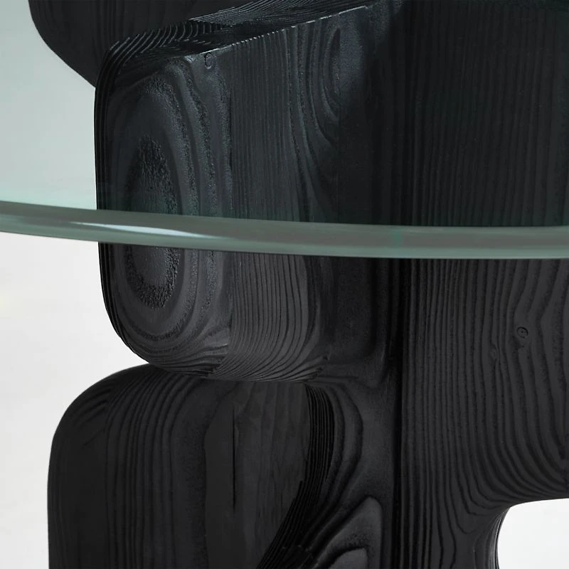 Lechuza Glass Top Round Dining Table