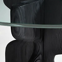 Lechuza Glass Top Round Dining Table