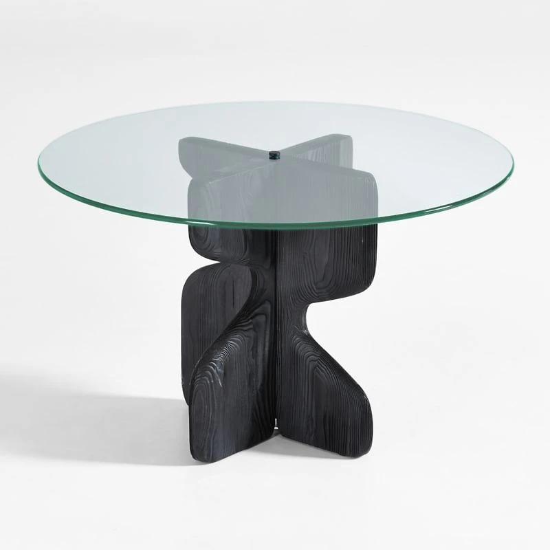 Lechuza Glass Top Round Dining Table