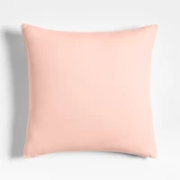 Legacy Border Organic Cotton Monogrammable 20"x20" Elegant Pink Throw Pillow Cover