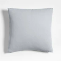 Legacy Border Organic Cotton Monogrammable 20"x20" Sky Blue Throw Pillow Cover