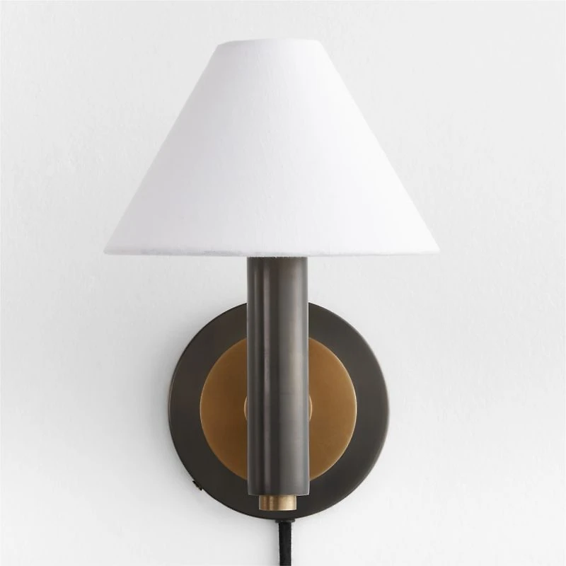 Lempicka Steel Single-Light Plug In Wall Sconce