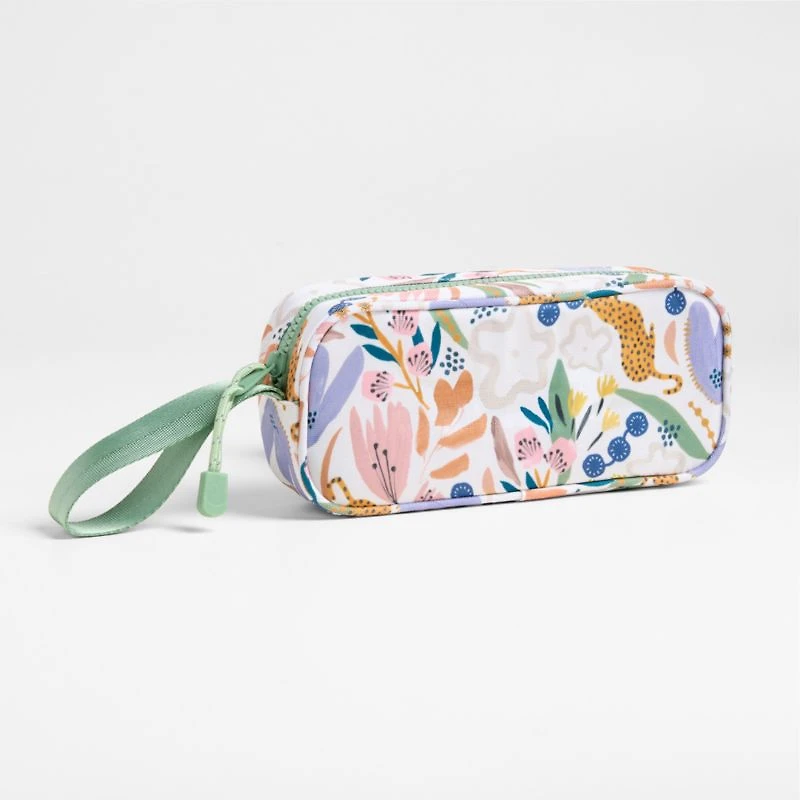 Dreamer Leopard Floral Soft Kids Pencil Case