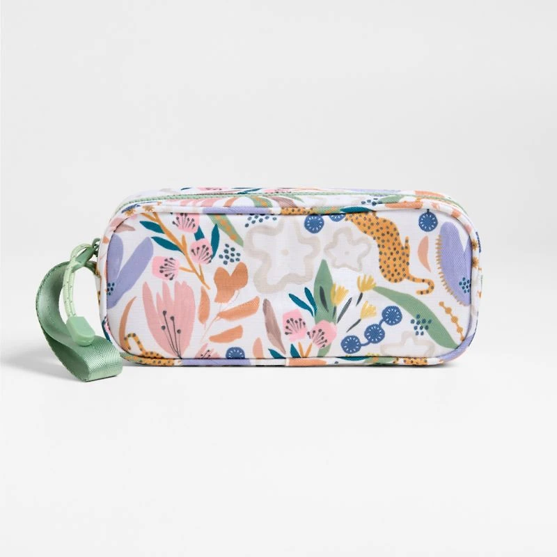 Dreamer Leopard Floral Soft Kids Pencil Case