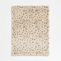 Leopard Print Faux Fur Baby Stroller Blanket
