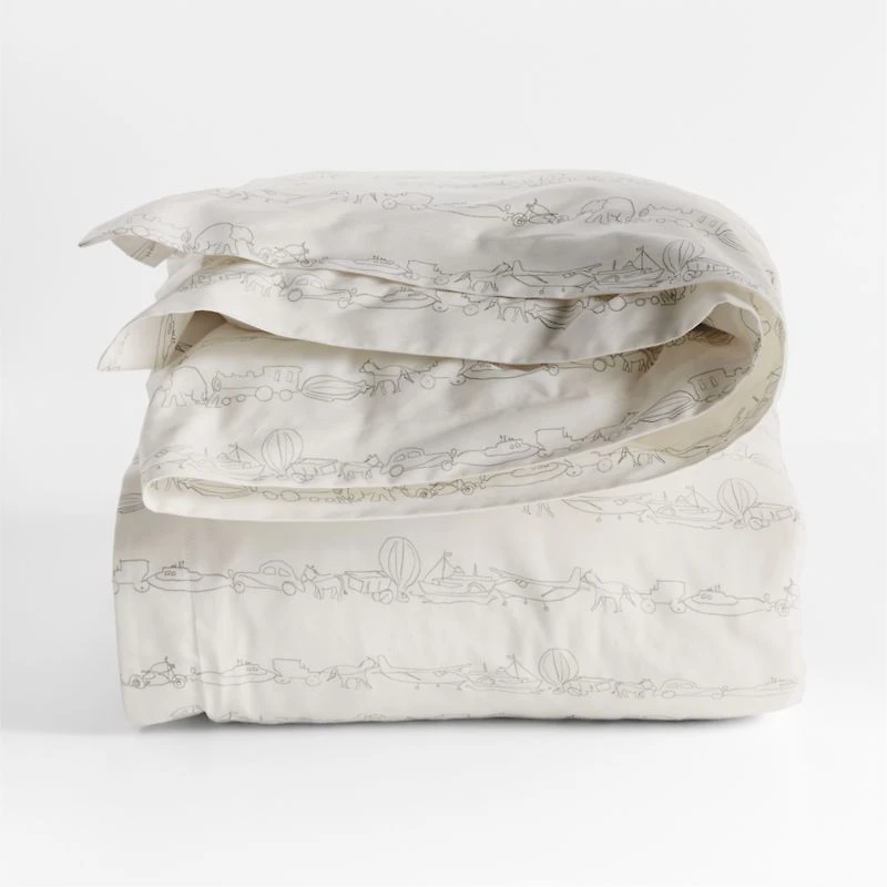 Let's Go Organic Cotton Kids Full/Queen Duvet Cover by Leanne Ford