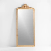 Levon Natural Carved Wood Floor Mirror by Leanne Ford 40.5"x93.25"
