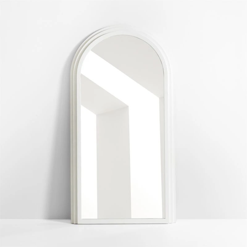 Lewes White Plaster Floor Mirror 40"x76"