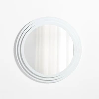 Lewes White Plaster Wall Mirror 40"