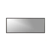 Liam Black Frame Floor Mirror with Brass Inlay