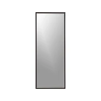 Liam Black Frame Floor Mirror with Brass Inlay