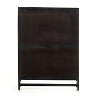 Libby Black Mango Wood Bar Cabinet with Storage
