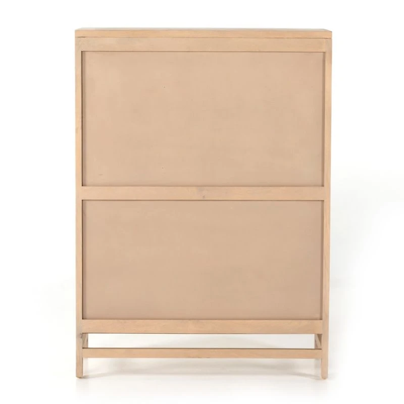 Libby Natural Mango Wood Bar Cabinet with Storage