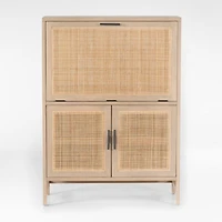 Libby Natural Mango Wood Bar Cabinet with Storage