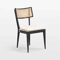 Libby Black Wood and Natural Cane Dining Chair