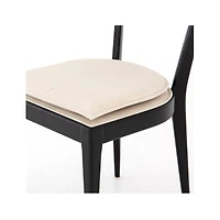 Libby Black Wood and Natural Cane Dining Chair