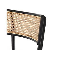 Libby Black Wood and Natural Cane Dining Chair