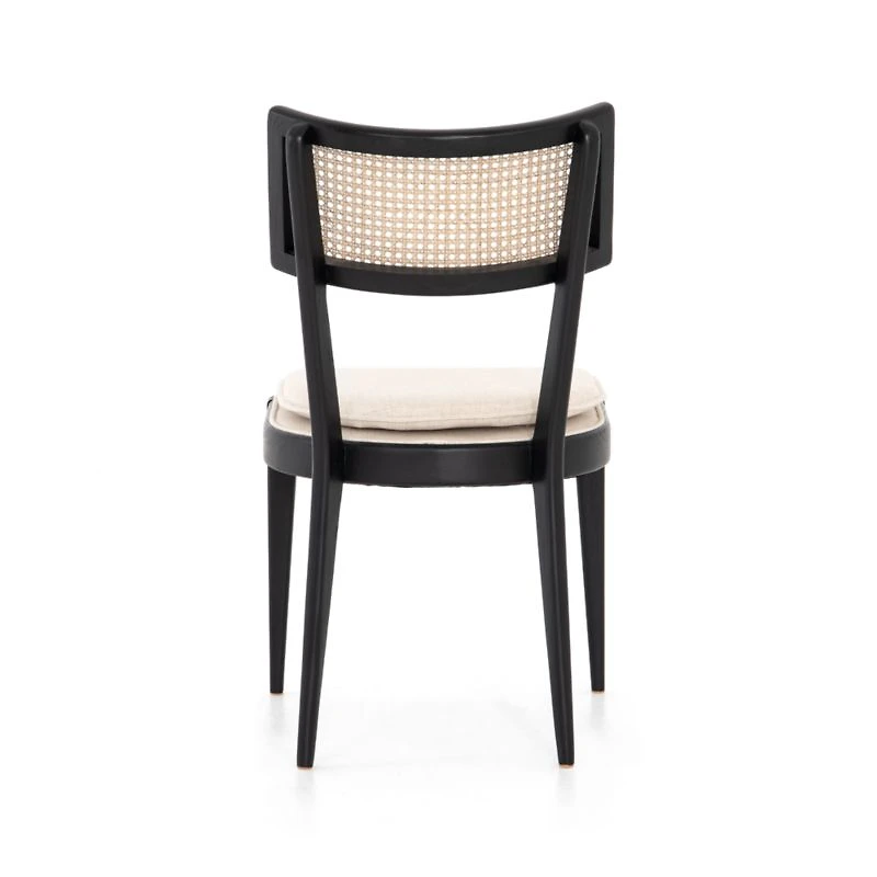 Libby Black Wood and Natural Cane Dining Chair