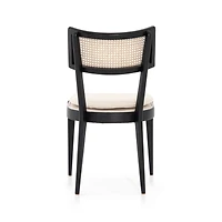 Libby Black Wood and Natural Cane Dining Chair