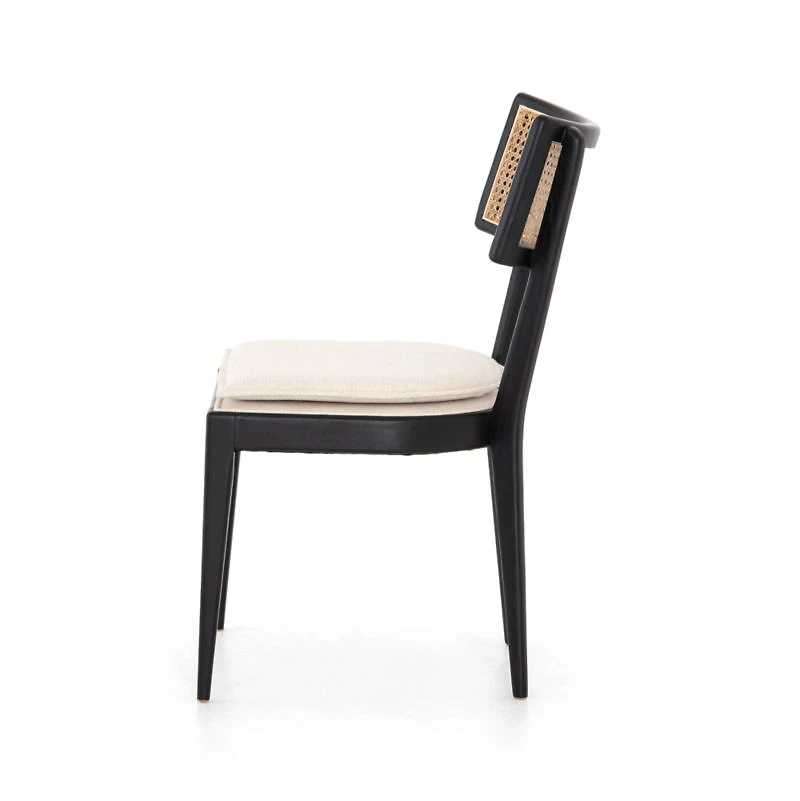 Libby Black Wood and Natural Cane Dining Chair