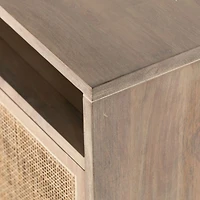 Libby 65" Natural Mango Wood Storage Media Console
