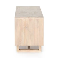 Libby 65" Natural Mango Wood Storage Media Console