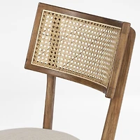 Libby Light Brown Wood and Natural Cane Dining Chair