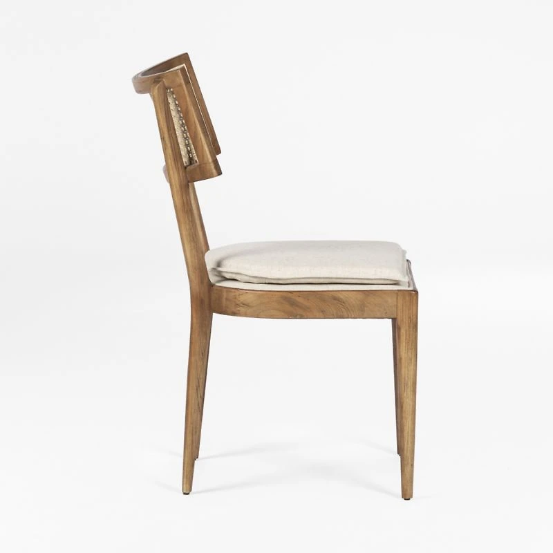 Libby Light Brown Wood and Natural Cane Dining Chair