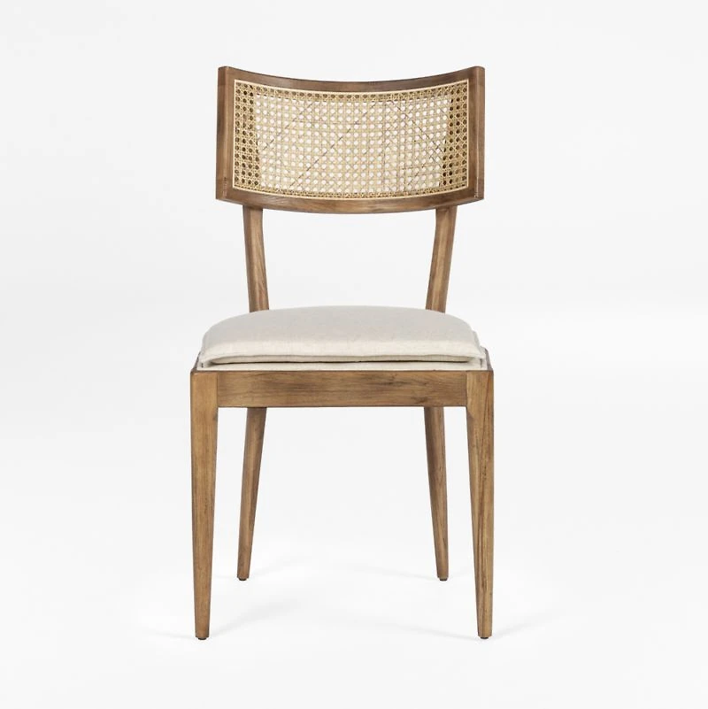 Libby Light Brown Wood and Natural Cane Dining Chair