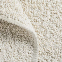 Lille Performance Solid Bouclé Ivory Area Rug 6'x9'