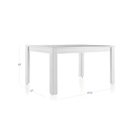 Adjustable White Wood Large Kids Table with 23" Legs