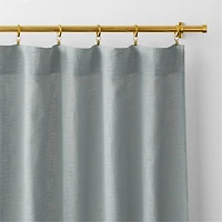 Lindstrom Mist Blue Organic Cotton Sheer Window Curtain Panel 52"x84"