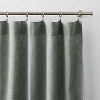 Lindstrom Pebble Grey Organic Cotton Sheer Window Curtain Panel 52"x108"