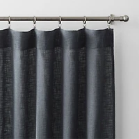 Lindstrom Storm Grey Organic Cotton Sheer Window Curtain Panel 52"x84"