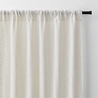 Lindstrom Ivory Organic Cotton Sheer Window Curtain Panel 52"x84"